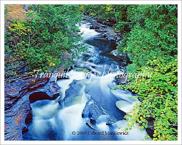 450209---Rapids on Preque Ilse River near the Lake Superior.